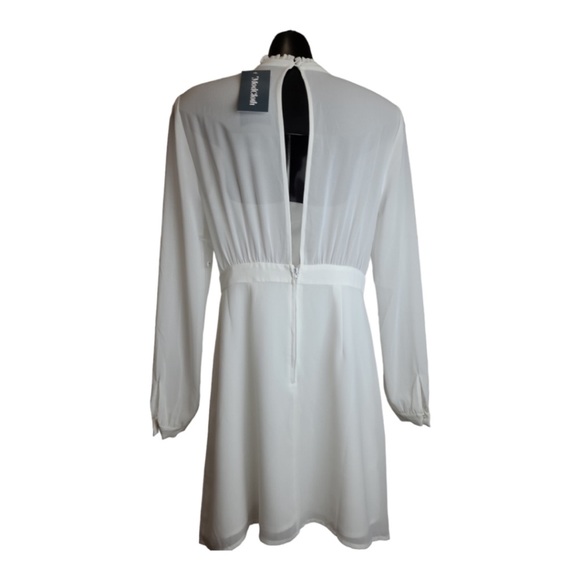 Last chance  White Long Sleeve Dress - Picture 3 of 13